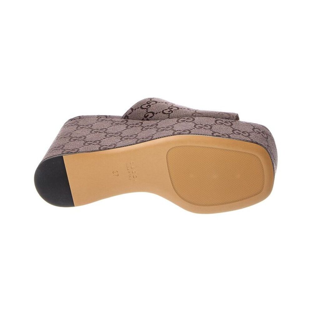 Gucci Horsebit Leather Wedge Sandal - Picture 4 of 5